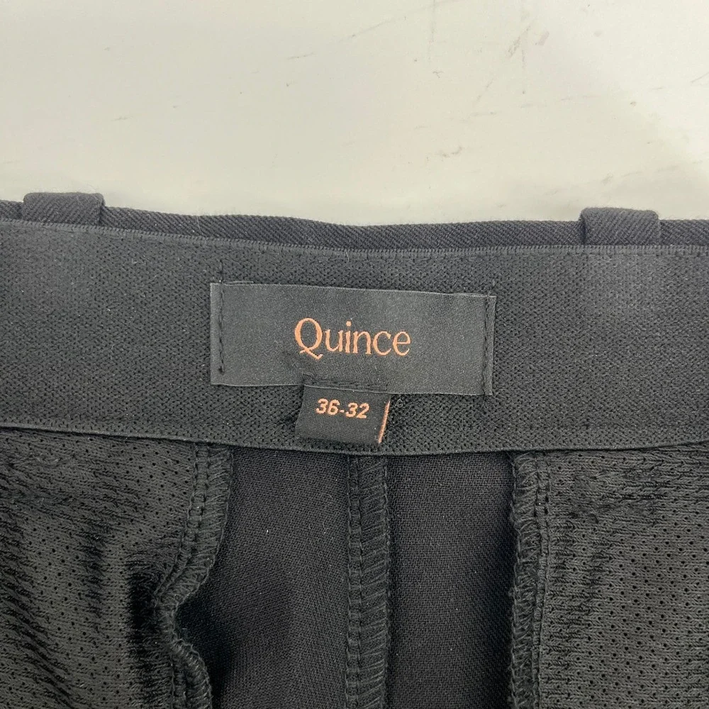 Quince Men's Ultra-Stretch 24/7 Smart Chino Black Pants Performance 36x32 - Picture 3 of 8
